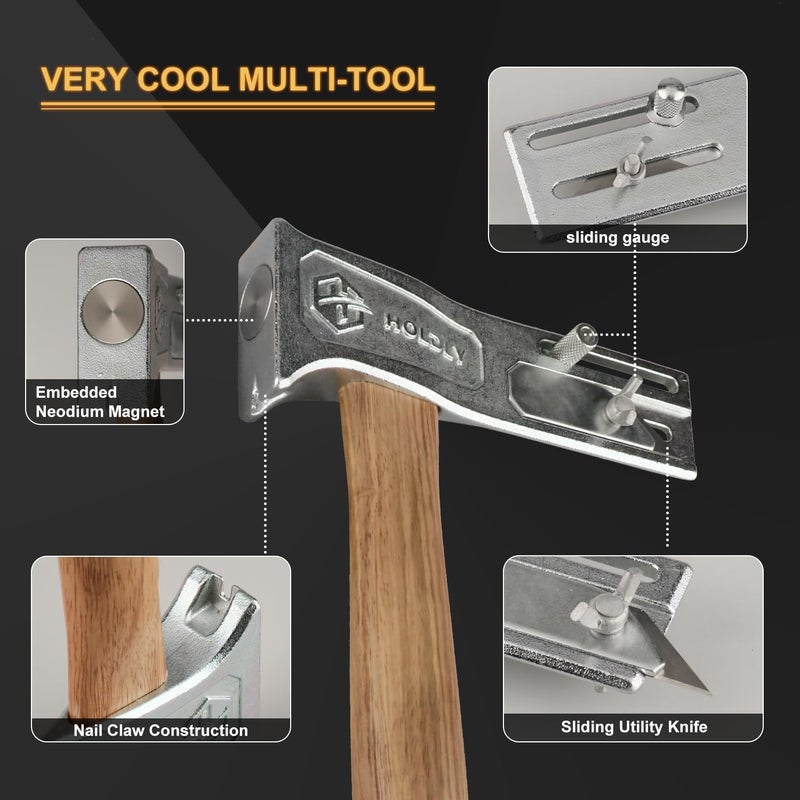 Holdly Magnetic Roofing Hammer, Multifunctional Magnet Roofing Hatchet,A Magical Roofing Tool for Quick Installation of Roofing Nails and Felt Hats - Image 4